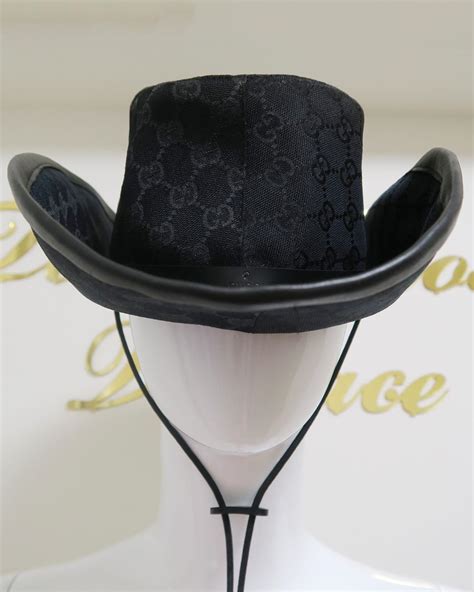 cowboy hat made from gucci|gucci double chain cowboy hat.